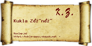 Kukla Zénó névjegykártya